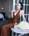 Women Lace Halter Maxi Dress